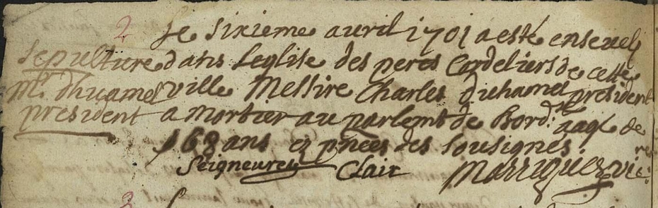 Acte de décès