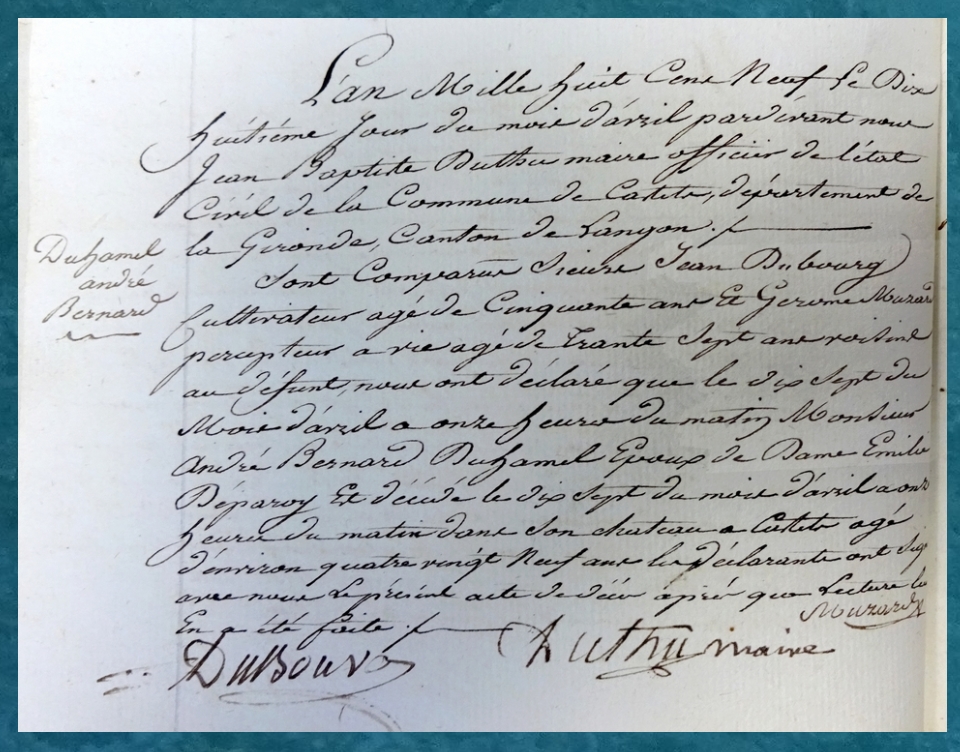 Acte de décès