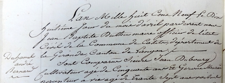 Acte de décés