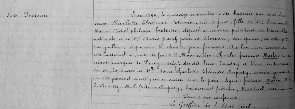 Acte de naissance 