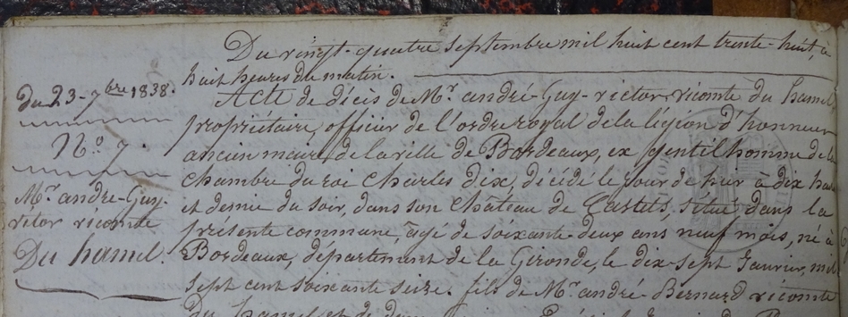 Acte de décès
