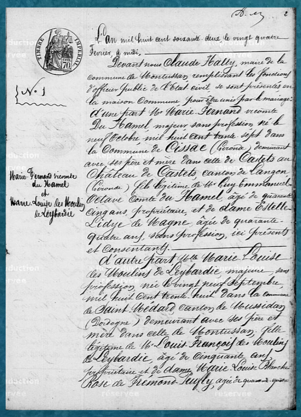 acte mariage page 1