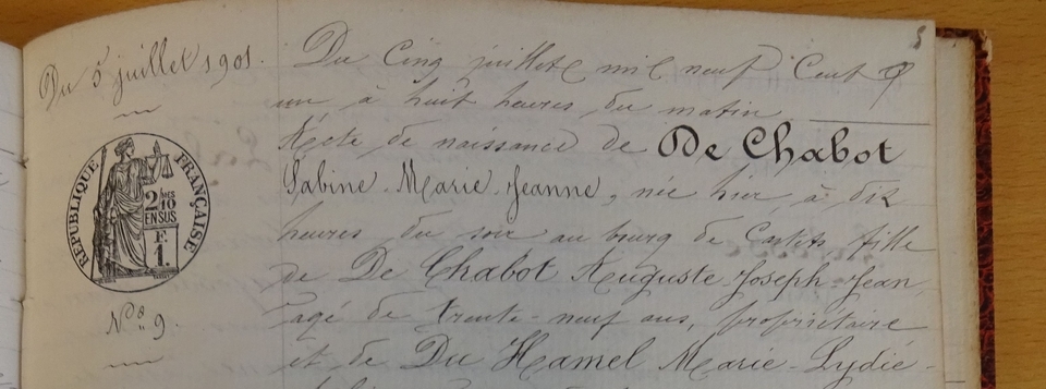 acte de naissance
