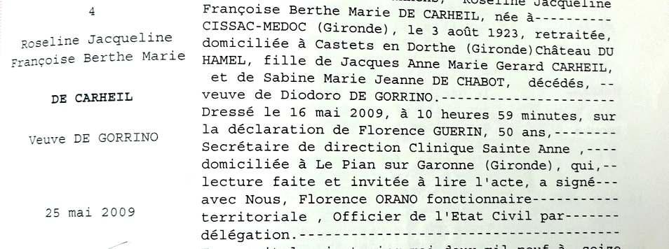acte de mariage