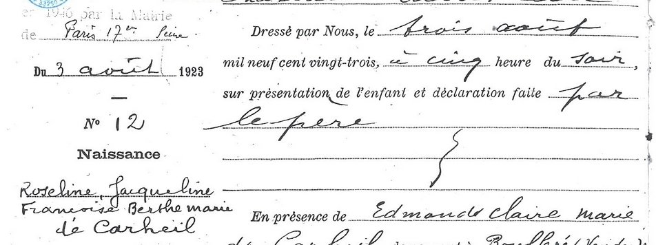 acte de naissance