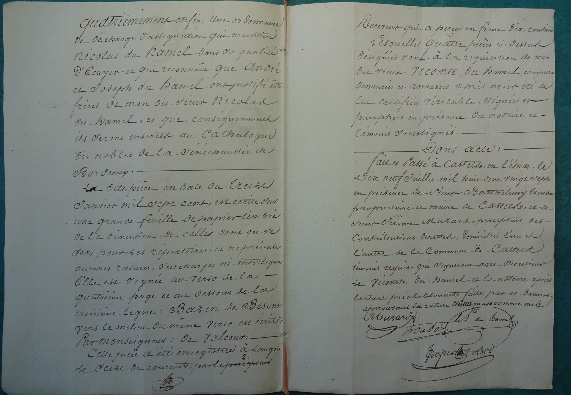Acte de dépôt