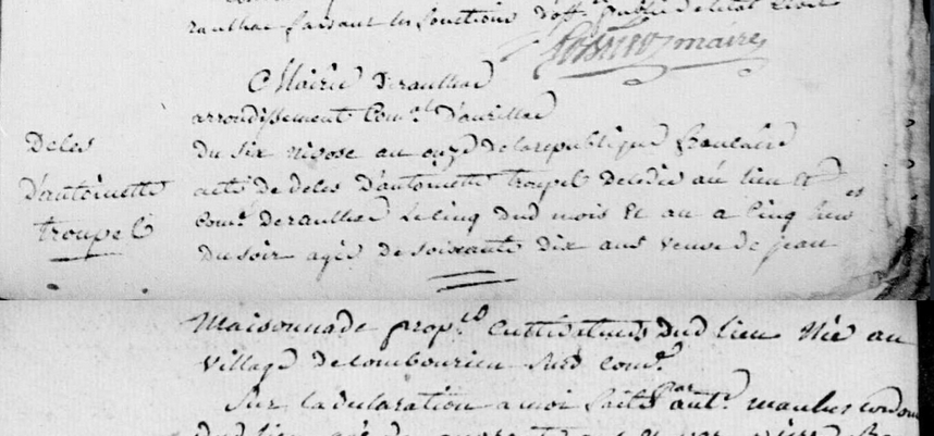 Acte de décès de Marie Catherine GIROT