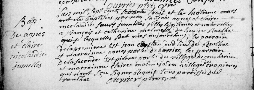 Baptème d'Baptème d'Agnès Nicolaudie