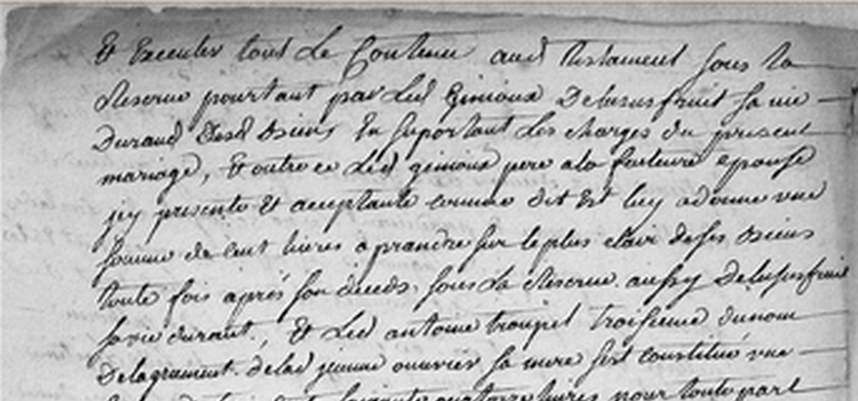 contrat de Mariage d'Antoine TROUPEL 3<sup>ème</sup> du nom - Marguerite GINIOUX, 2/4